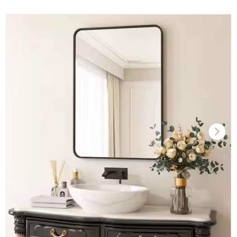 Black Framed Bathroom Mirror